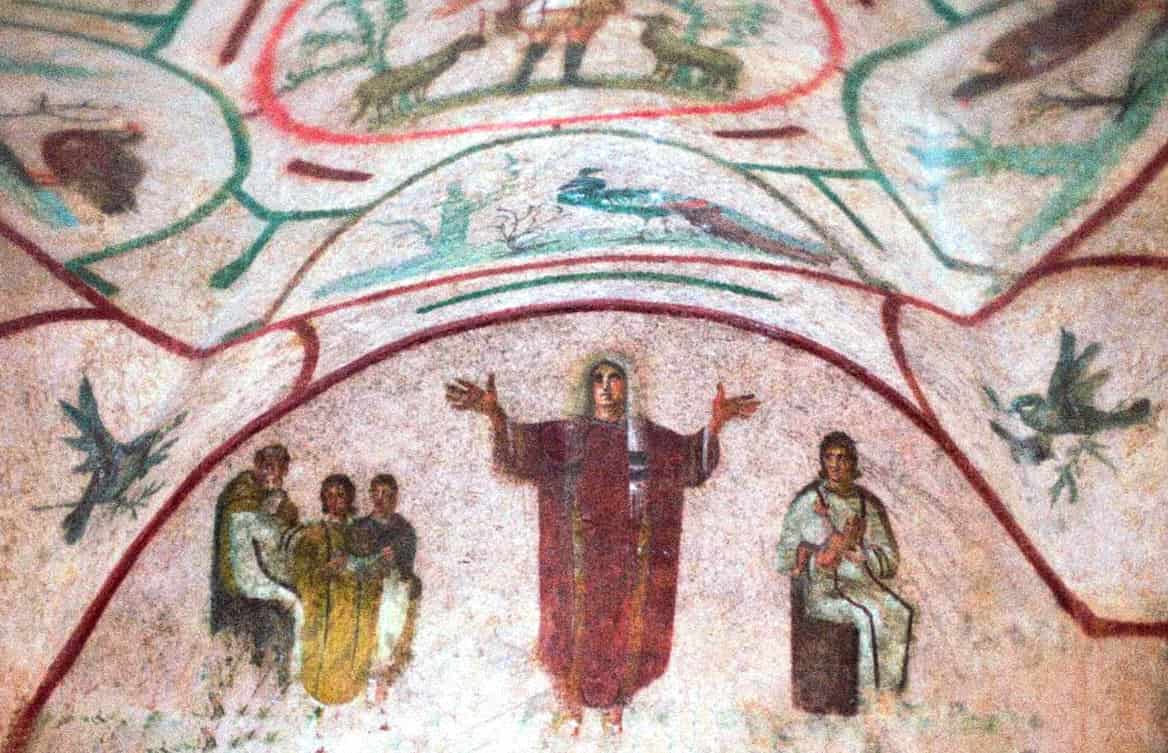 A Detailed Look at the Ancient Nativity Fresco in the Catacombs of Santa Priscilla