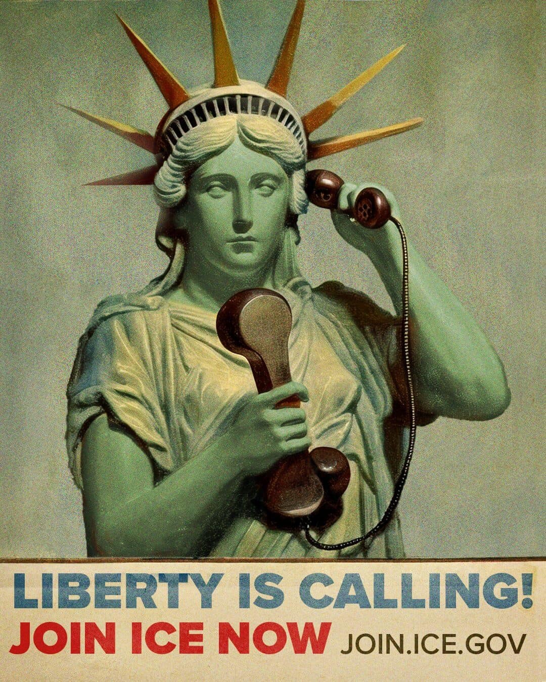 'Americans who want to defend our homeland Will you answer the call.' Photo: Homeland Security's Twitter account @DHSgov