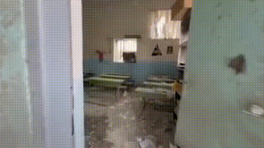 Footage released by Iran foreign press office shows destruction inside girls' school