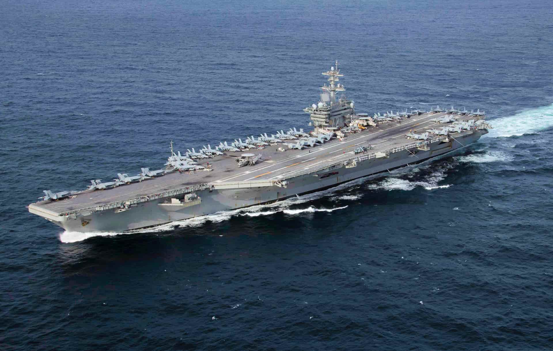 on 23 January, Trump announced that a US Armada was heading to the Middle East, including the aircraft carrier USS Abraham Lincoln, USS Gerald R. Ford, and several guided-missile destroyers.